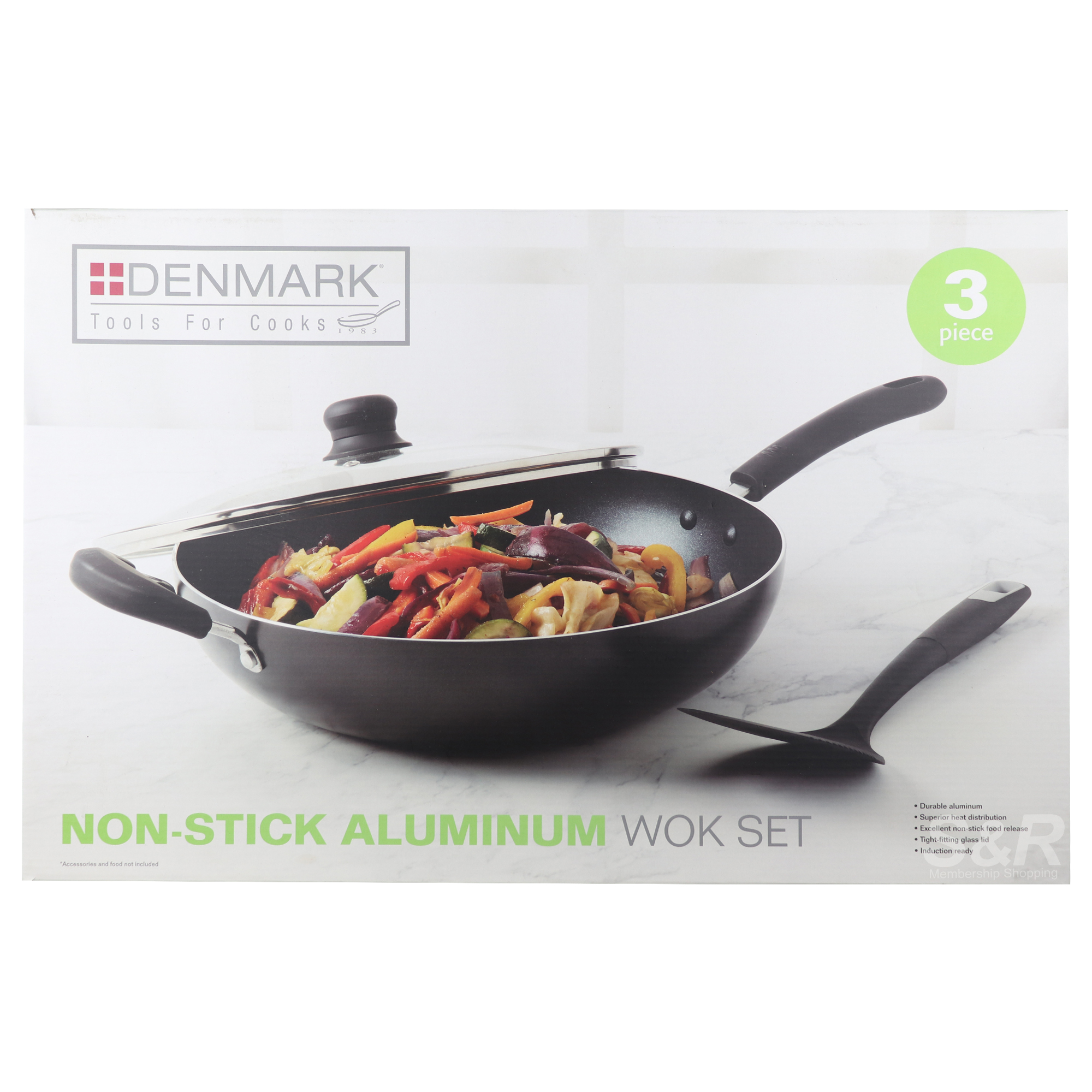 Denmark Non-Stick Aluminum Wok 3pc set Denmark Non-Stick Aluminum Wok 3pc set